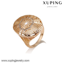14431 лучшие продажи мода ювелирные изделия класса люкс кольцо дамы 18k золотой цвет медного сплава кольцо с бриллиантом